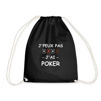 poker - Sac de sport léger - noir - Devant