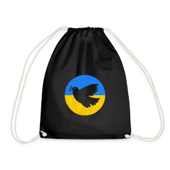 Dove of Peace Ukraine - Drawstring Bag - black - Front