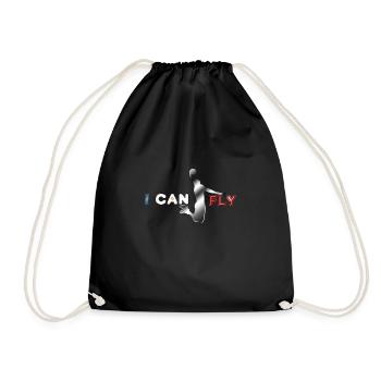 I can Fly Basketball - Drawstring Bag - black - Front