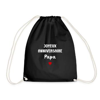Joyeux Anniversaire papa - Sac de sport léger - noir - Devant