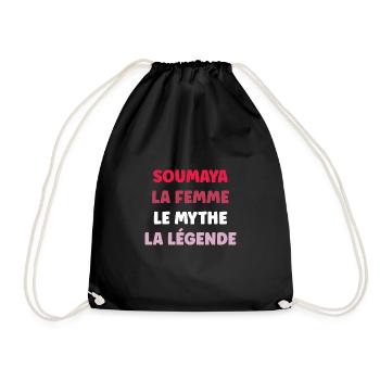 soumaya la femme le mythe la légende - Sac de sport léger - noir - Devant