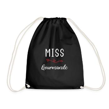 Miss Gourmande - Sac de sport léger - noir - Devant
