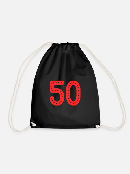 50 JAHRE. 50-jähriges JUBILÄUM. JUBILÄUM 50 JAHRE. 50 - Turnbeutel - Schwarz