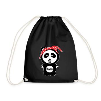 Snoop Panda - Turnbeutel - Schwarz - Vorne