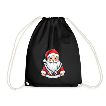 Père Noël comique - Sac de sport léger - noir - Devant