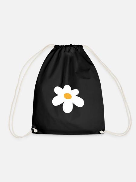 blume - Turnbeutel - Schwarz