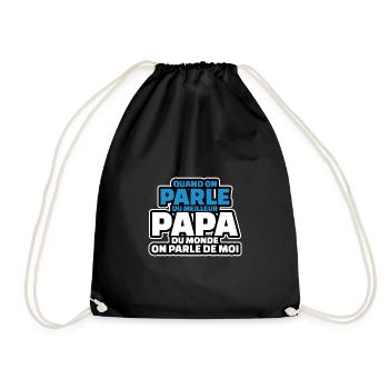 on parle du meilleur papa du monde on parle de moi - Sac de sport léger - noir - Devant