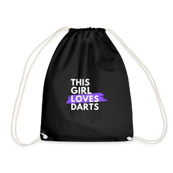 Cette fille aime les fléchettes - Sac de sport léger - noir - Devant