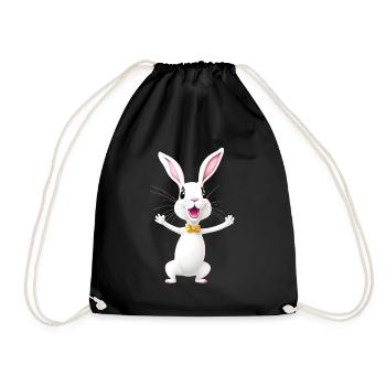 Funny Easter Bunny - Drawstring Bag - black - Front