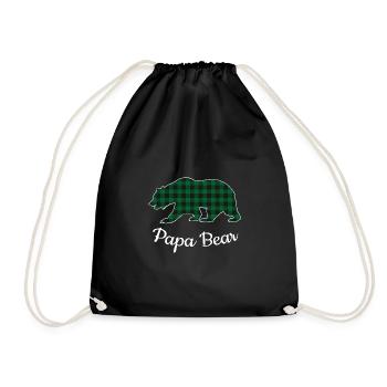 Papa Bear - Turnbeutel - Schwarz - Vorne