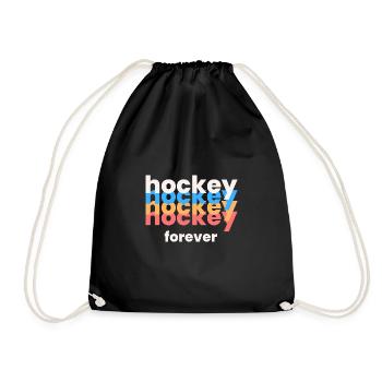 Ewiges Eishockey - Turnbeutel - Schwarz - Vorne