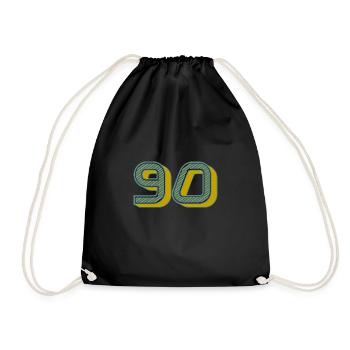 90. 90 ANS. 90e ANNIVERSAIRE. ANNIVERSAIRE 90 ANS. - Sac de sport léger - noir - Devant