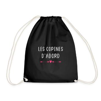 les copines d'abord - Sac de sport léger - noir - Devant