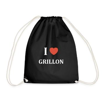 i love grillon - Sac de sport léger - noir - Devant