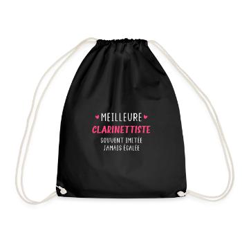 Meilleure clarinettiste imitée jamais égalée - Sac de sport léger - noir - Devant