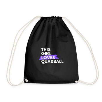 This girl loves quadball - Drawstring Bag - black - Front