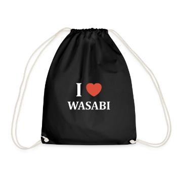 i love wasabi - Sac de sport léger - noir - Devant
