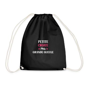 Petite croate mais grande gueule - Sac de sport léger - noir - Devant