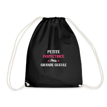 Grande gueule petite Inspectrice - Sac de sport léger - noir - Devant