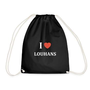 i love Louhans - Sac de sport léger - noir - Devant