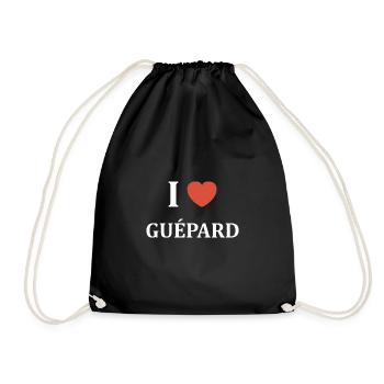 i love Guépard - Sac de sport léger - noir - Devant