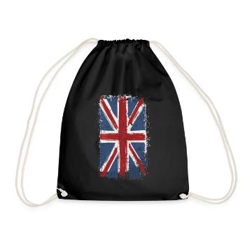 Britishe Flagge Vintage usedlook - Sac de sport léger - noir - Devant