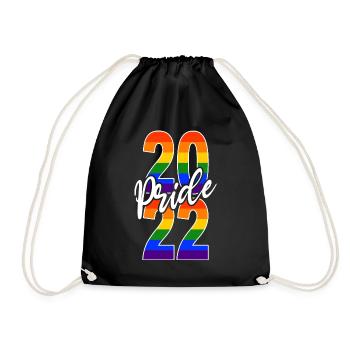 Gay Pride 2022 LGBTIQ Queer Demonstration - Turnbeutel - Schwarz - Vorne