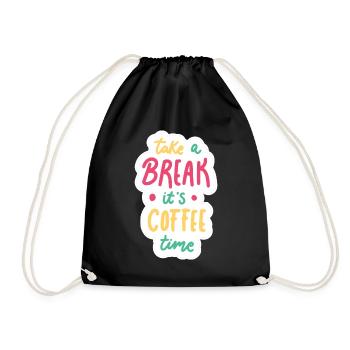 Coffee Time - Drawstring Bag - black - Front