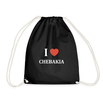 i love Chebakia - Drawstring Bag - black - Front