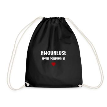 Amoureuse d'un portugais - Sac de sport léger - noir - Devant