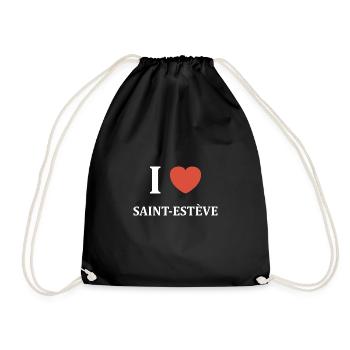 i love Saint Estève - Sac de sport léger - noir - Devant
