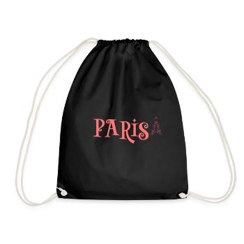 PARIS Eiffel Tower Vibe Elegance Urban - Turnbeutel - Schwarz - Vorne