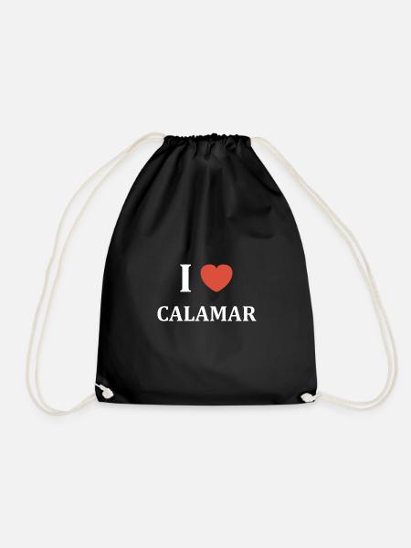 i love calamar - Sac de sport léger - noir