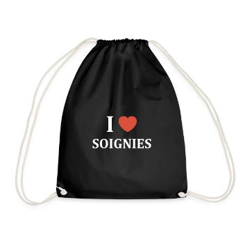 i love Soignies - Sac de sport léger - noir - Devant