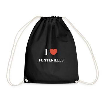 i love Fontenilles - Sac de sport léger - noir - Devant