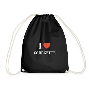 i love courgette - Sac de sport léger - noir - Devant