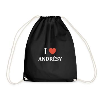 i love andrésy - Sac de sport léger - noir - Devant