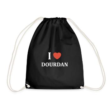 i love Dourdan - Sac de sport léger - noir - Devant