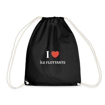 i love Île flottante - Sac de sport léger - noir - Devant