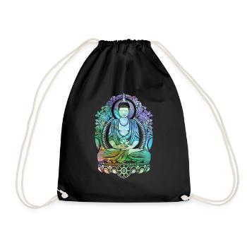 Cosmic Buddha - Cool - Drawstring Bag - black - Front