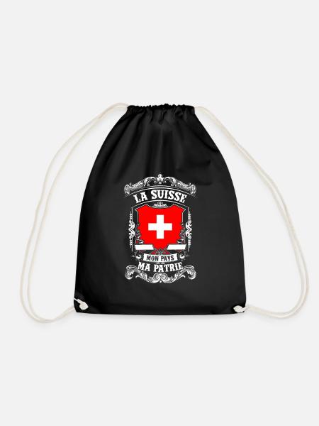 La Suisse - Mon Pays - Ma Patrie - Turnbeutel - Schwarz