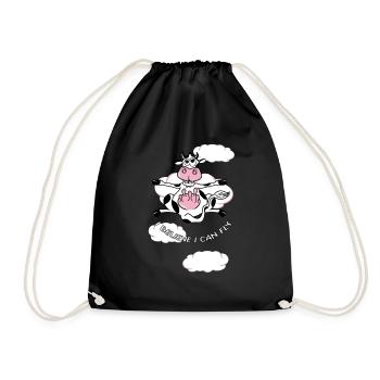 i believe i can fly - Drawstring Bag - black - Front