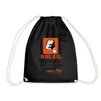 La Vérité soleil citation Victor Hugo - Sac de sport léger - noir - Devant