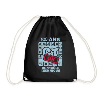 100 ans controle technique anniversaire - Sac de sport léger - noir - Devant