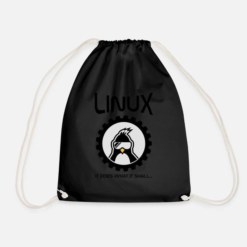 linux tut was es soll - Turnbeutel - Schwarz
