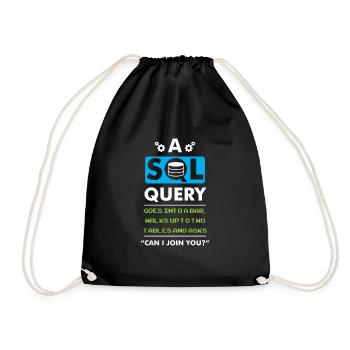 Une requête SQL entre dans un développeur de base de données Bar - Sac de sport léger - noir - Devant