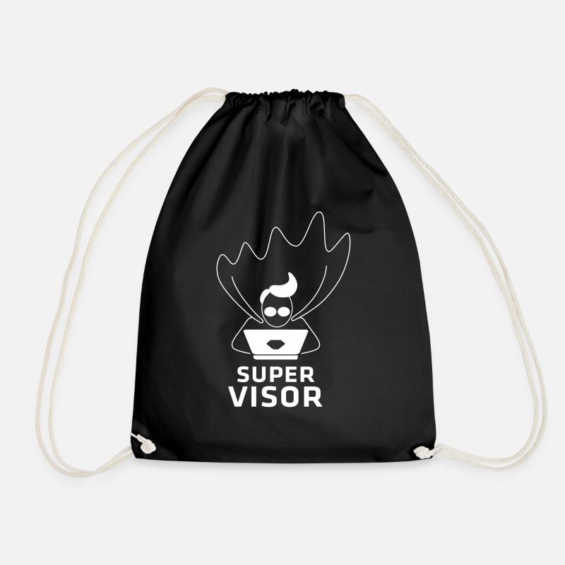 supervisor - Drawstring Bag - black