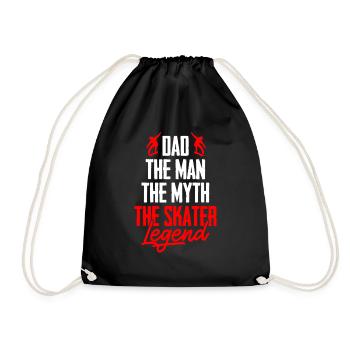 Papa L’homme Le mythe Le Patineur Légende Papa - Sac de sport léger - noir - Devant