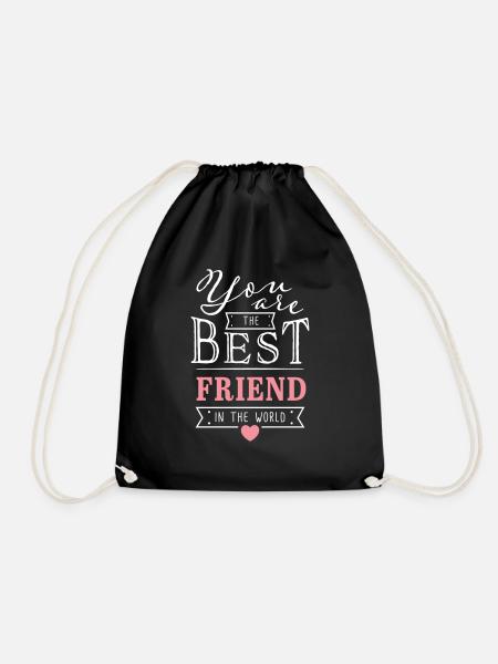 Best Friend - Beste Freundin Freundschaft Geschenk - Turnbeutel - Schwarz