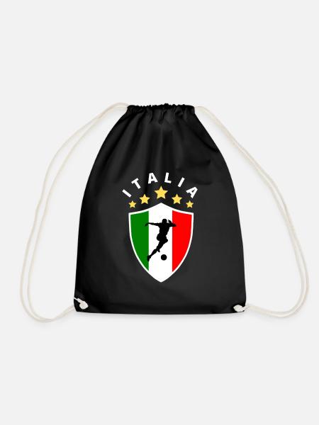 Italy / Italien / Italien fußball /Italien Urlaub - Turnbeutel - Schwarz
